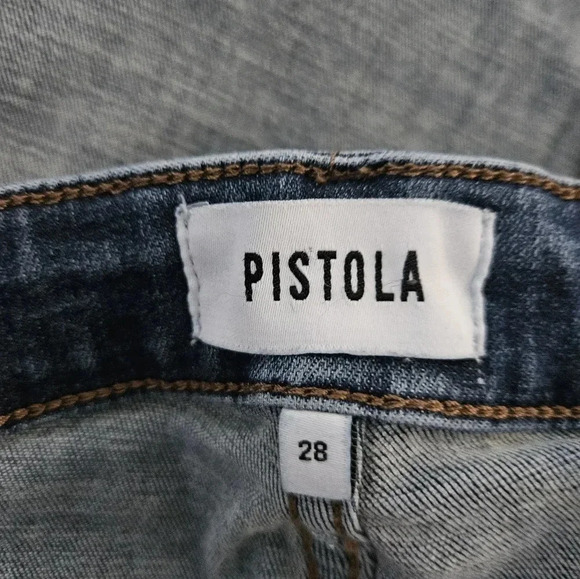 Pistola skinny‎ mid rise jeans in moody dark blue size 28 - Picture 3 of 5